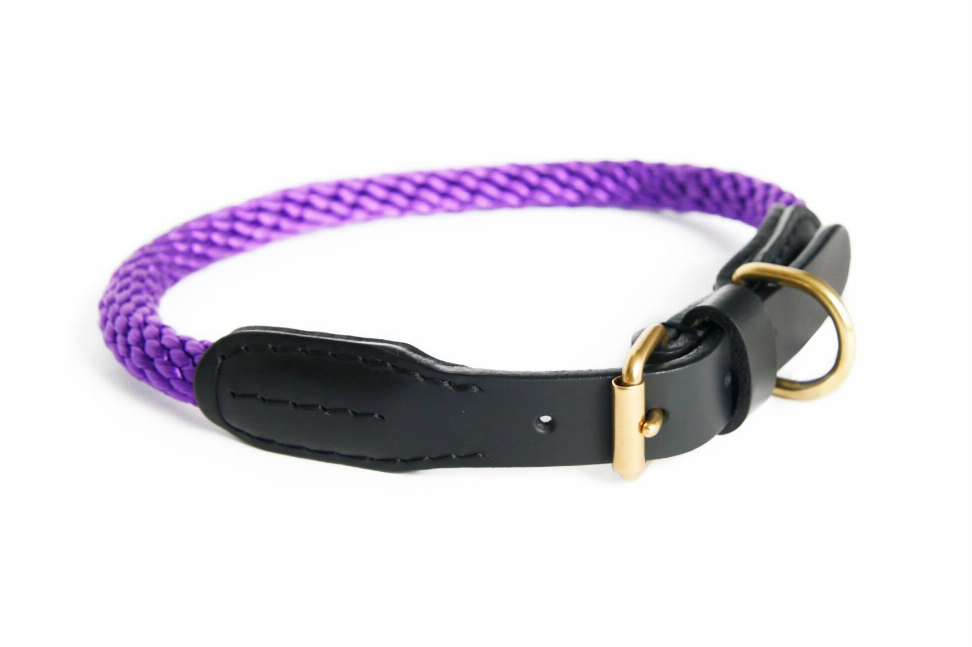 Alvalley Rope and Leather Collar with Buckle
