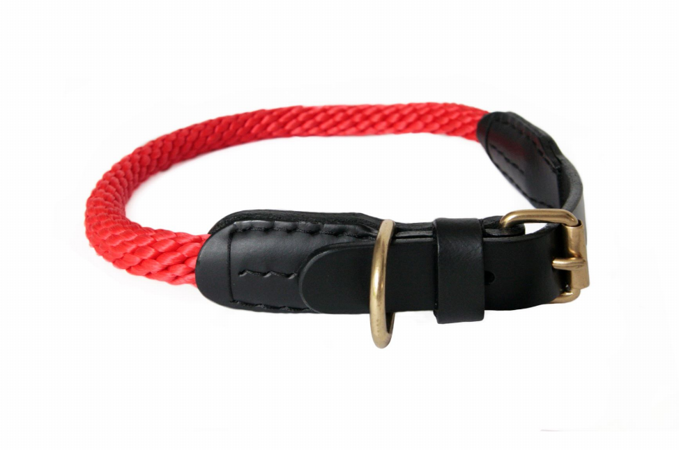 Alvalley Rope and Leather Collar with Buckle