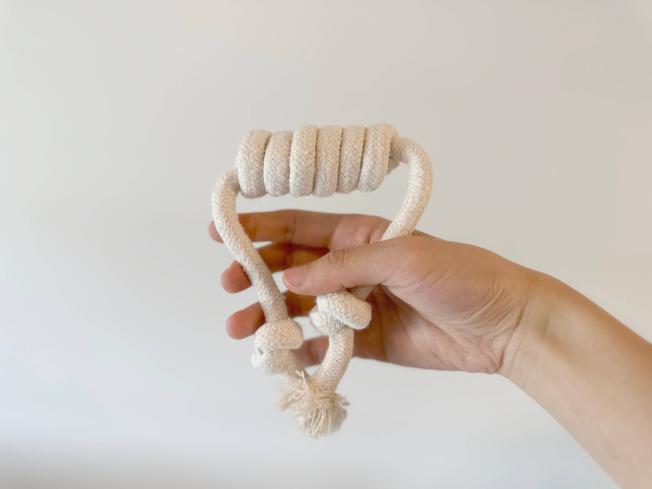 Handmade Natural White Tug of War Toys Set-4 Piece