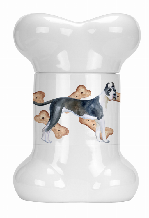 Dog on Bone Shaped Treat Jar
