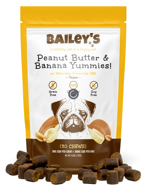Bailey's Peanut Butter & Banana Yummies! with 3MG CBD Per Chew