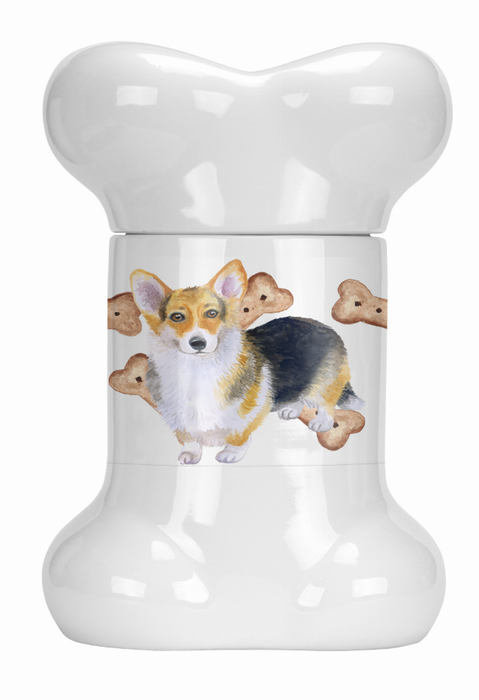 Dog on Bone Shaped Treat Jar