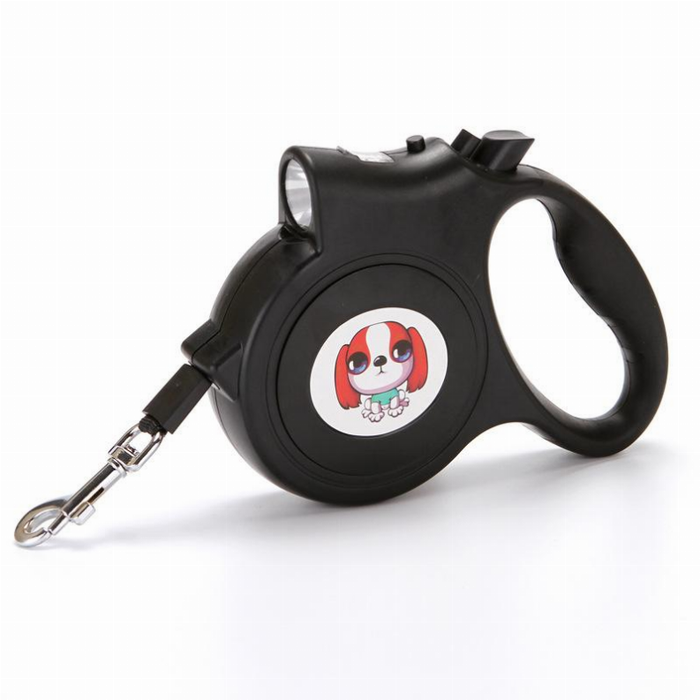 LED Lighted Retractable Nylon Dog Leash